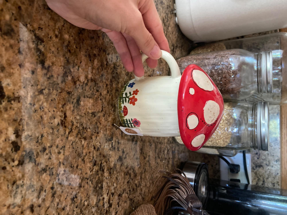 Mushroom Mug With Lid - Grow Your Own Way - Customer Photo From Crystal Farris
