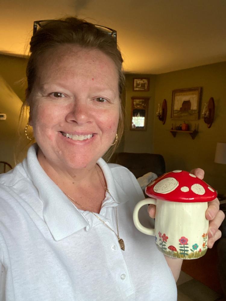 Mushroom Mug With Lid - Grow Your Own Way - Customer Photo From Michelle Horn
