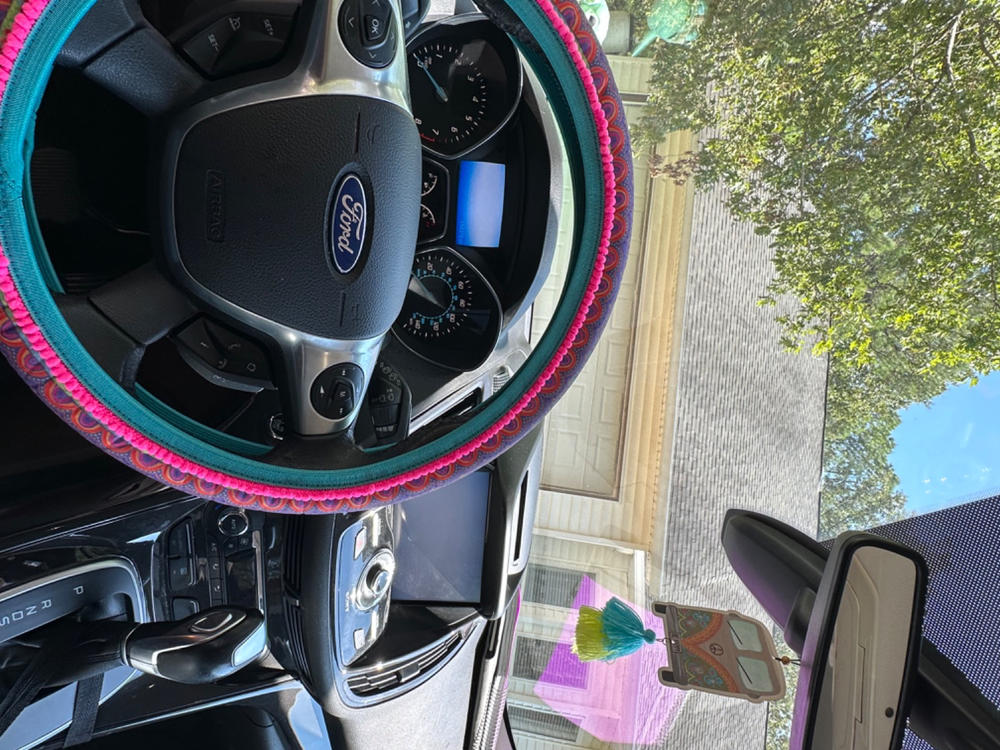 Steering Wheel Cover, 15" - Rainbow - Customer Photo From Dotti McInnis