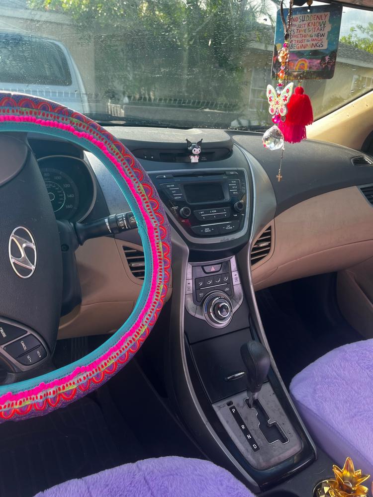 Steering Wheel Cover, 15" - Rainbow - Customer Photo From Brittany 