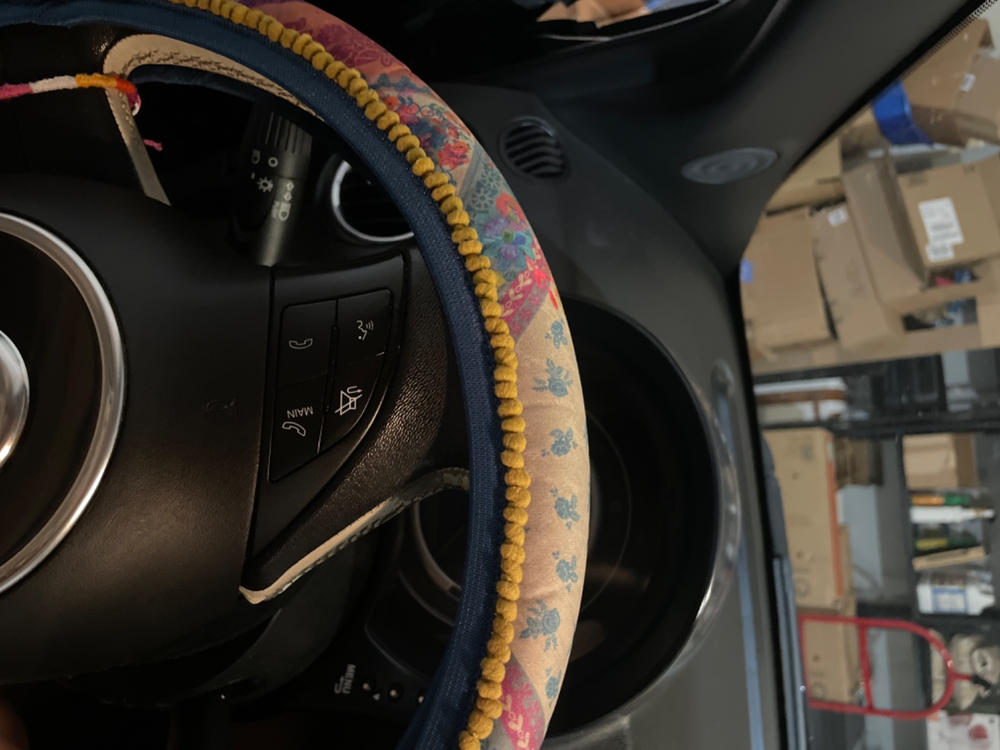 Steering Wheel Cover, 15" - Dark Turquoise - Customer Photo From Gabrielle Pismenov