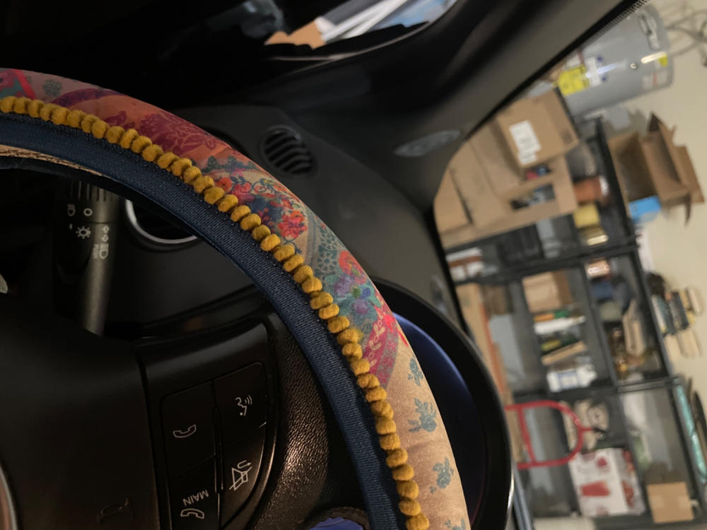 Steering Wheel Cover, 15" - Dark Turquoise - Customer Photo From Gabrielle Pismenov