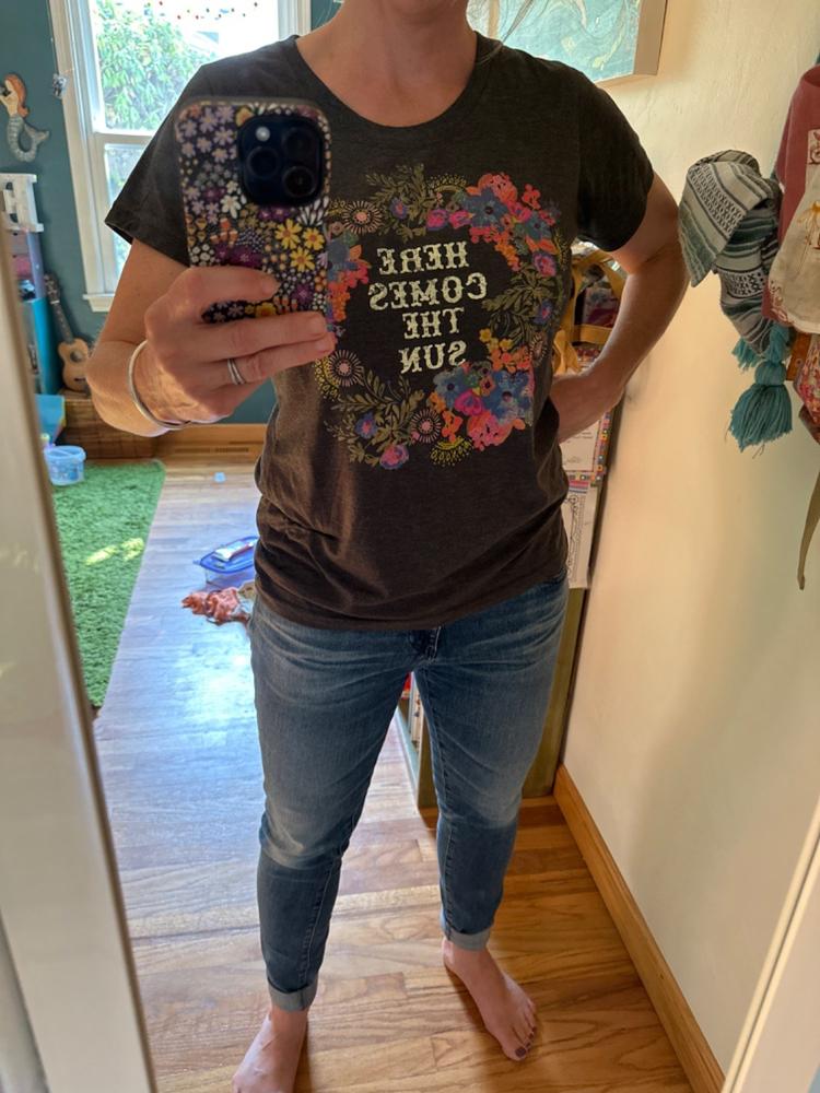 Perfect Fit Tee Shirt - Here Comes The Sun - Customer Photo From Sarah DeMeyer-Guyer