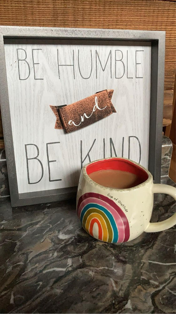 Artisan Rainbow Coffee Mug - Cup of Gratitude - Customer Photo From Christina Griffin