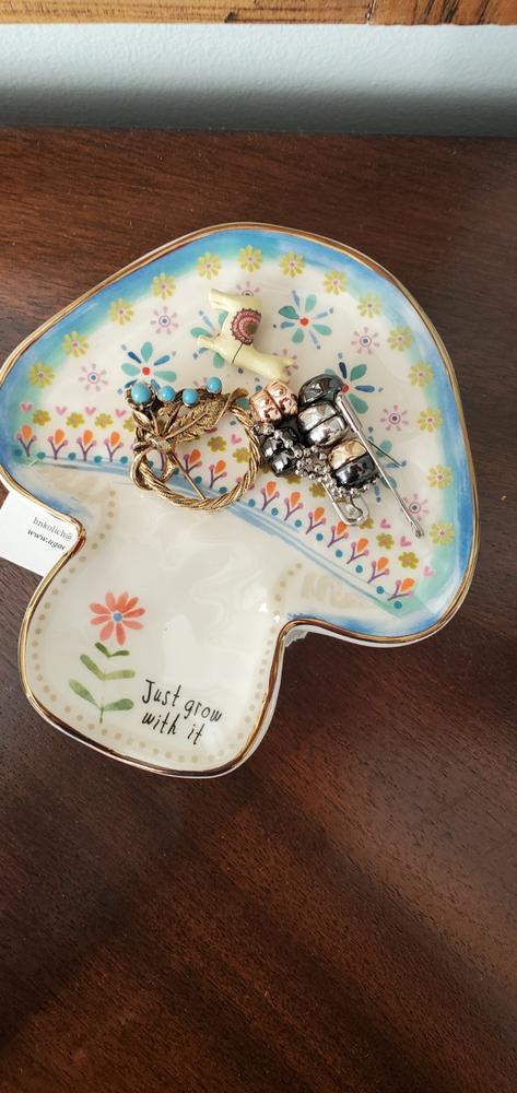Shaped Ceramic Trinket Dish - Just Grow With It - Customer Photo From Niqui Khan