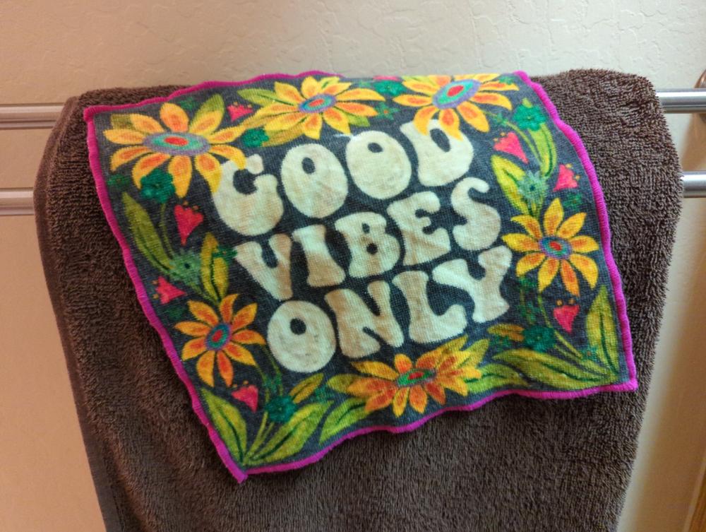 So Soft Washcloth - Charcoal Good Vibes Only - Customer Photo From Erin Stanford