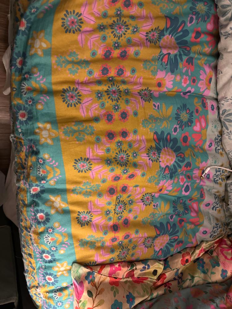 Sheet SET - Sooo Soft Cotton - Mandala & Peonies Teal - Customer Photo From Danielle P