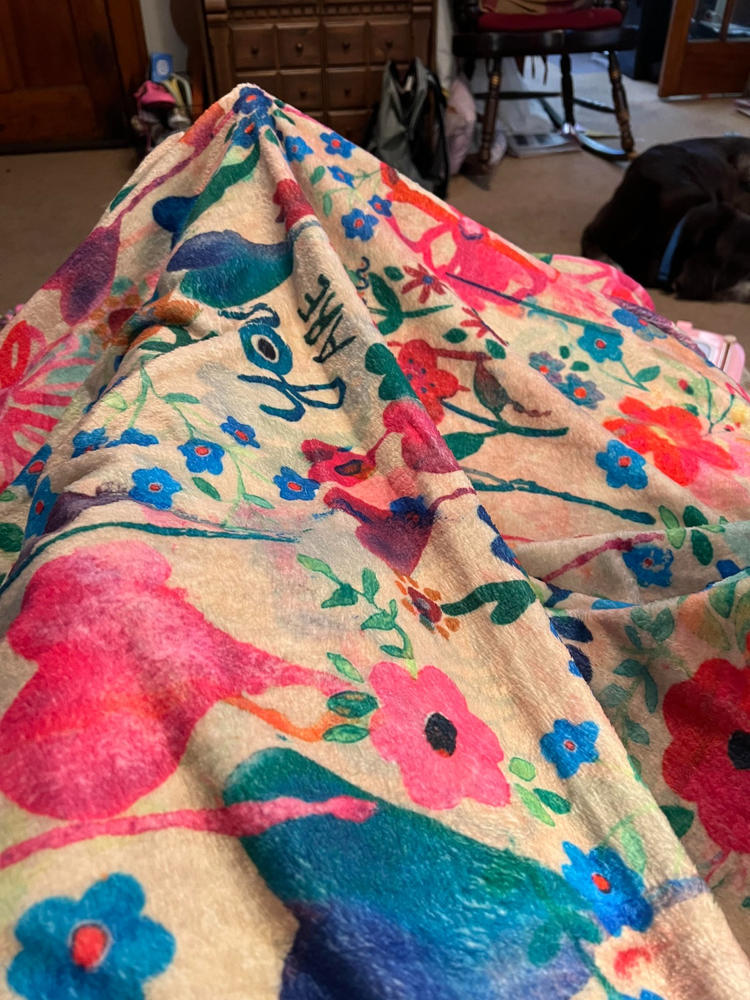 XL Double-Sided Cozy Blanket - Love Chirps - Customer Photo From Christina Dodson