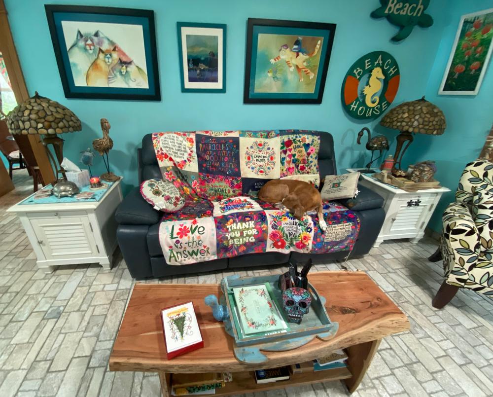 XL DoubleSided Cozy Blanket Friendship Chirps Natural Life