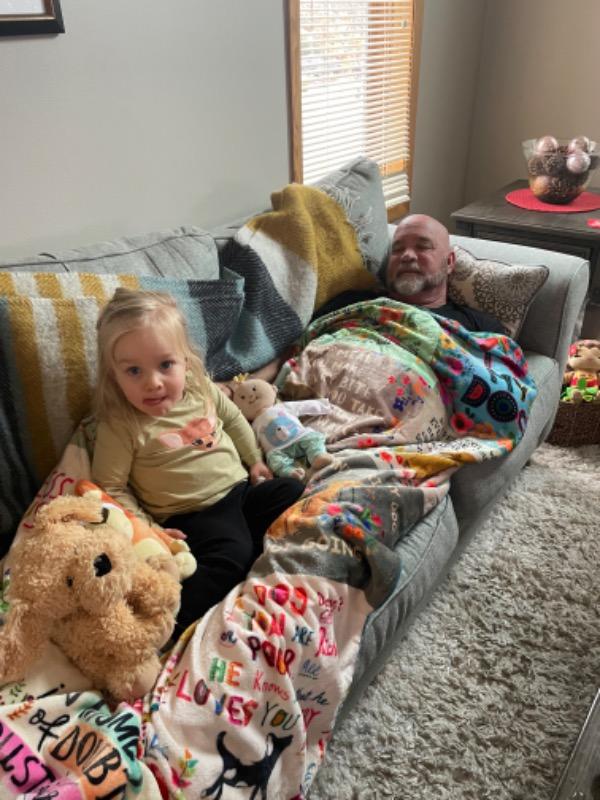 XL Double-Sided Cozy Blanket - Dog Lover Chirps - Customer Photo From Peni Green