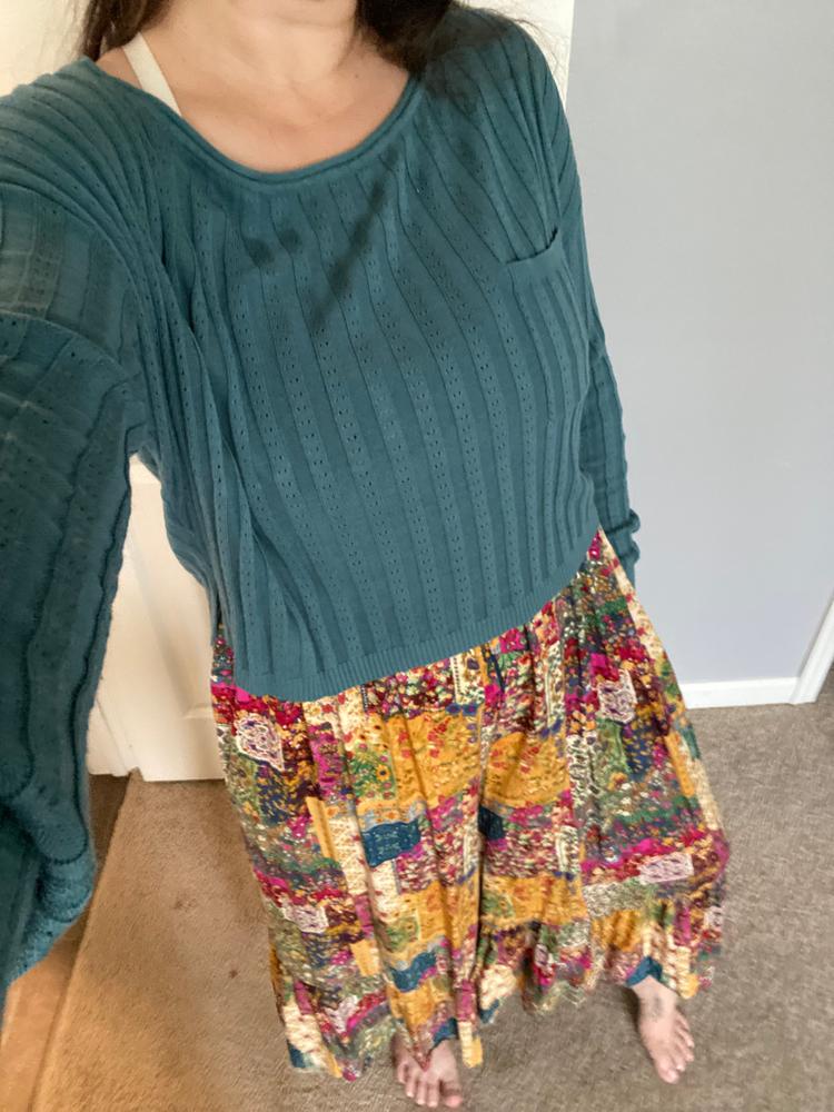 Patti Layering Sweater - Teal - Customer Photo From Emily