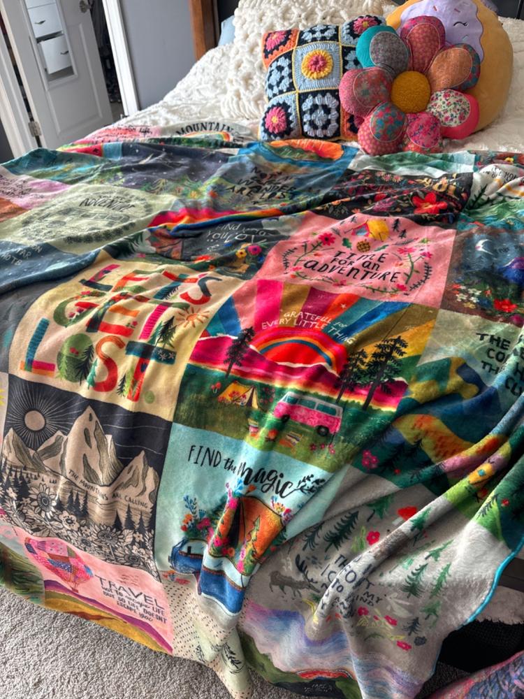 XL Double-Sided Cozy Blanket - Outdoor Lover Chirps - Customer Photo From Kayla Lamasky