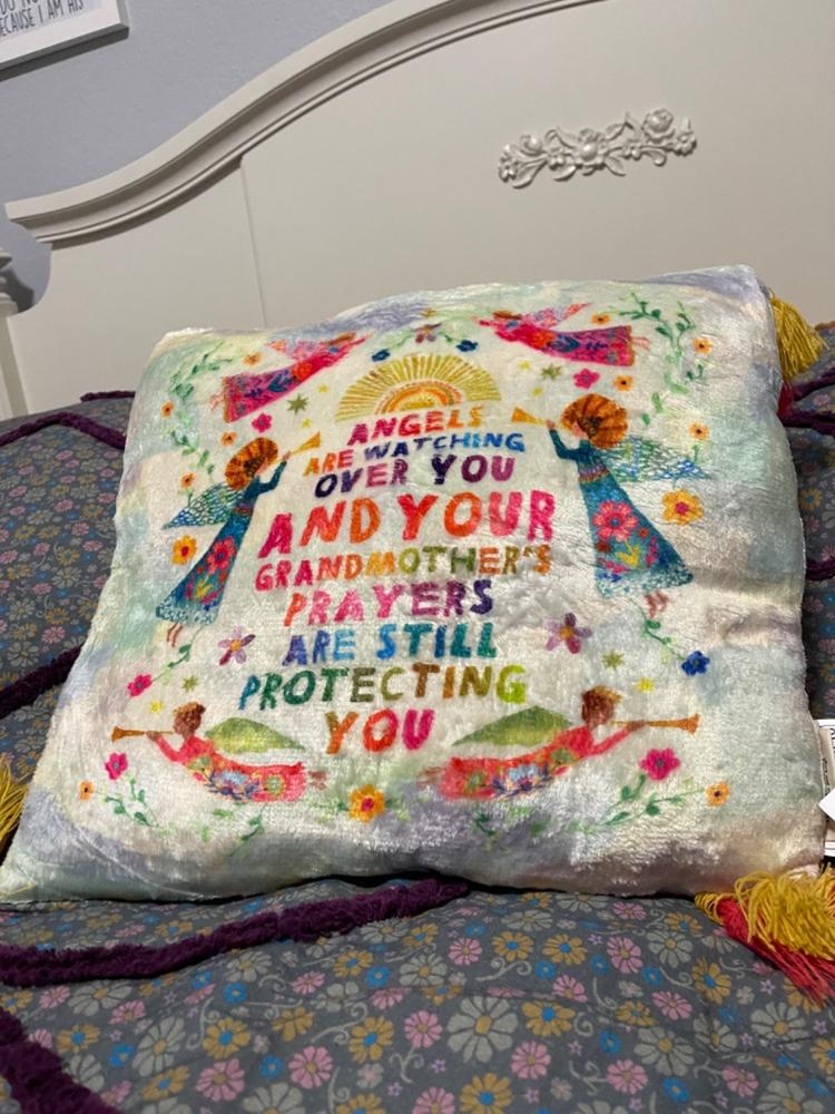 Double-Sided Cozy Throw Pillow - Grandma