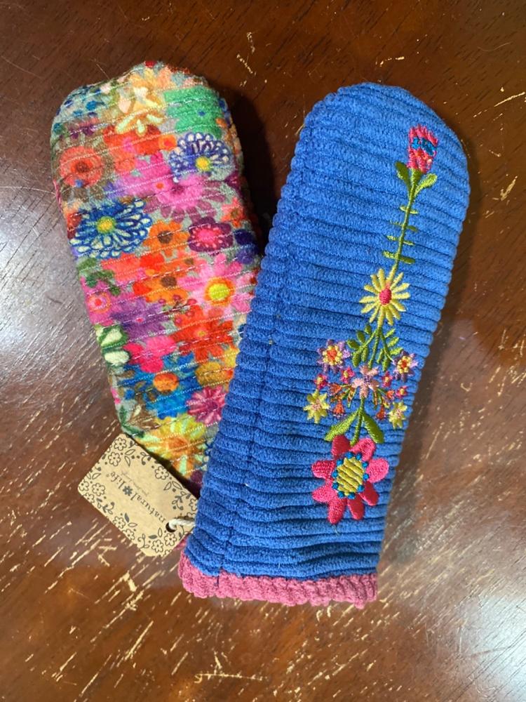 Cook Happy Pot Handle Cover, Set of 2 - Blue Folk Flower Patchwork - Customer Photo From Clasina Perez