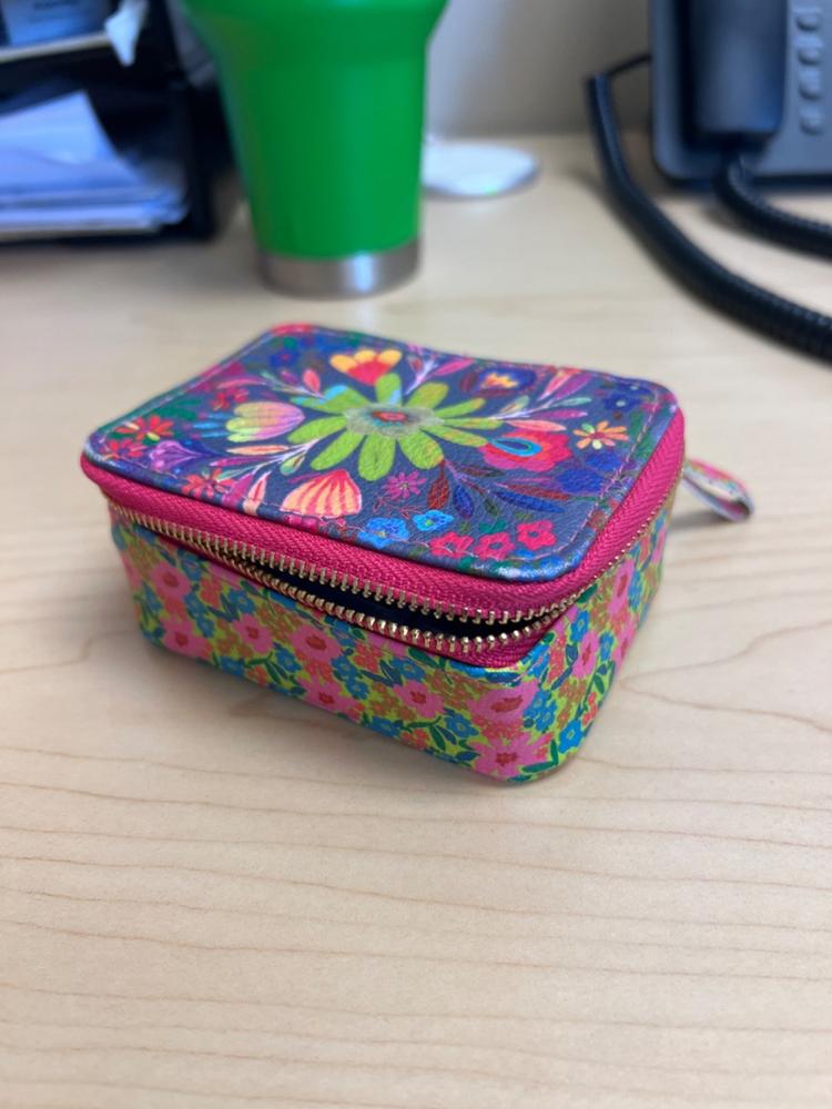 Getaway Daily Pill Case - Pink Neon Green - Customer Photo From Kate Birkhofer