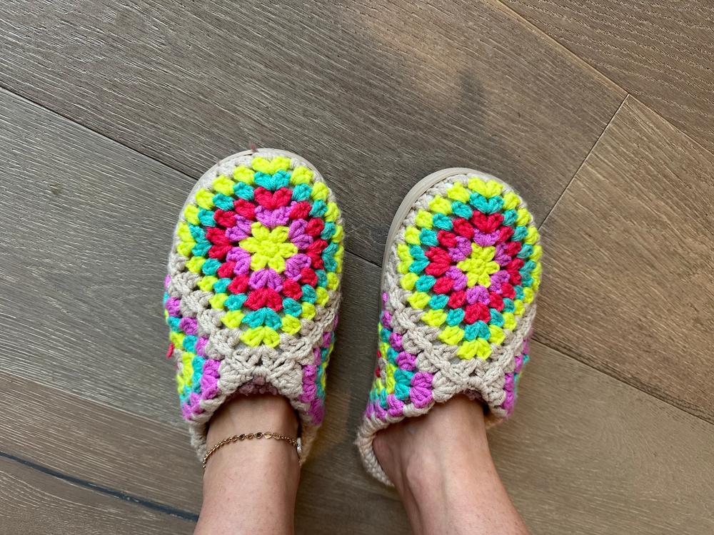Crochet Slipper - Cream - Customer Photo From Jenny