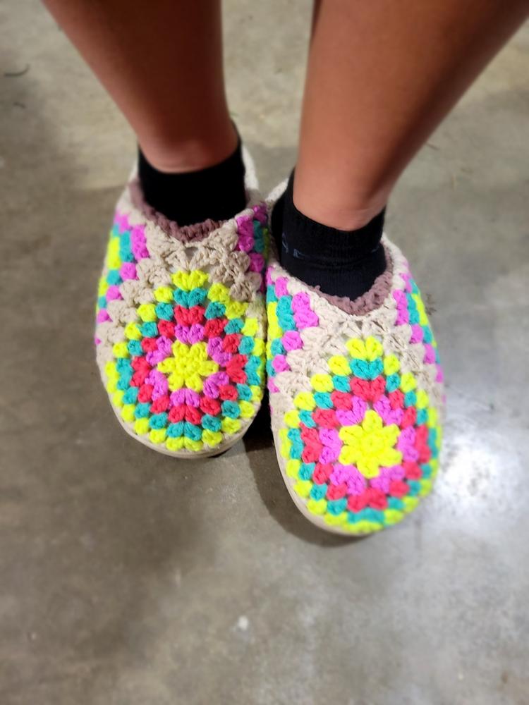 Crochet Slipper - Cream - Customer Photo From Brittany White
