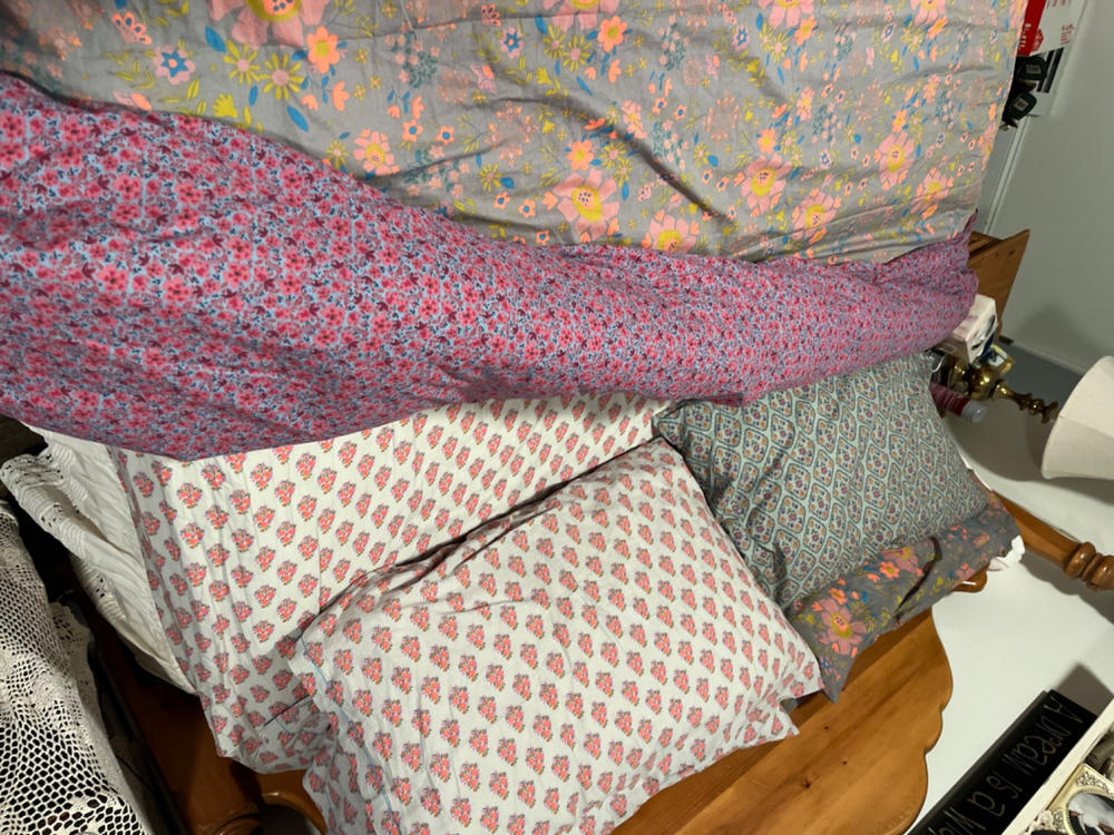 Mix & Match Soft Cotton Pillowcase, Single - Grey Avery - Customer Photo From Sheila Taylor