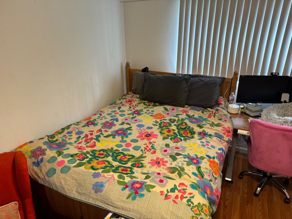 Cotton Tufted Embroidered Duvet Cover - Floral Garden - Customer Photo From Connie Phillips