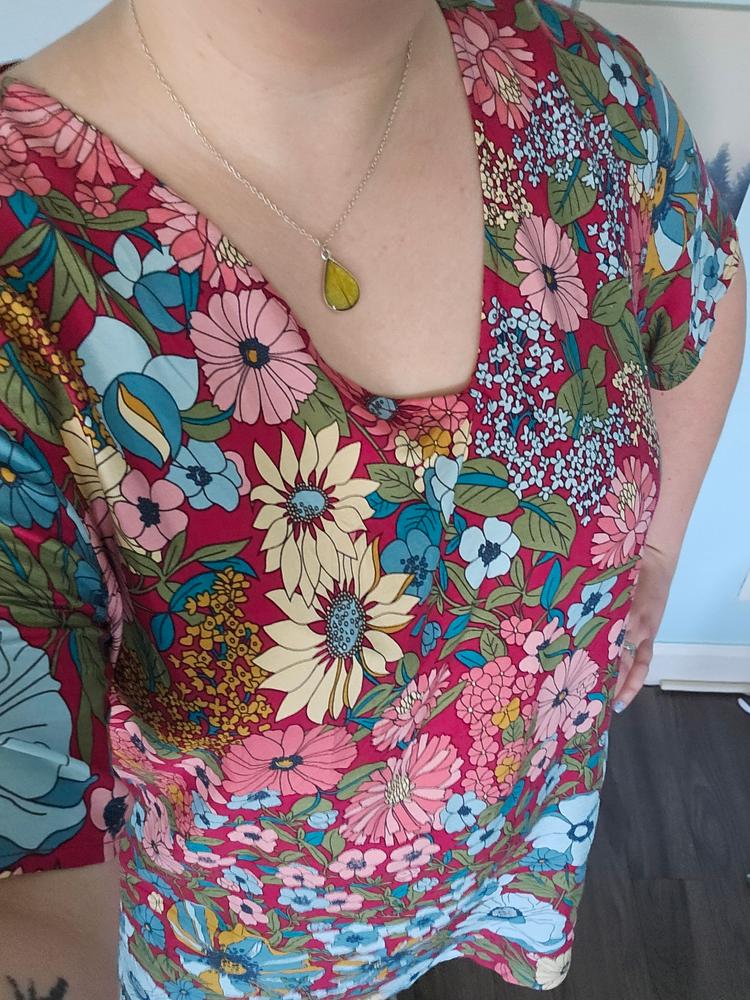 Claire Dress - Blue Red Floral - Customer Photo From Brittany D VanWinkle