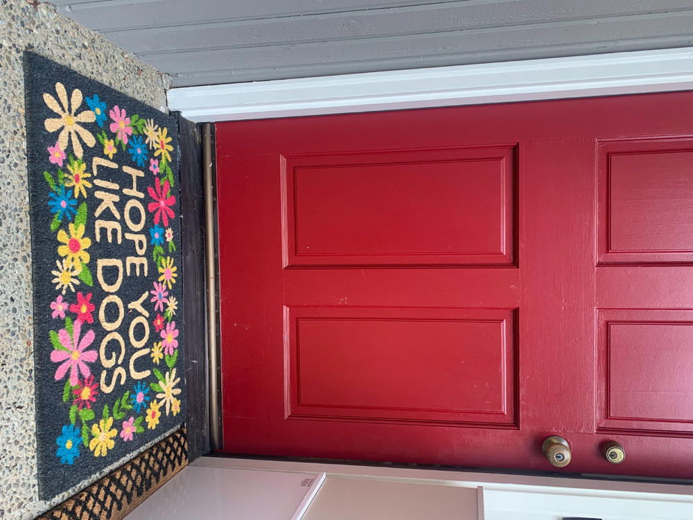 Bungalow Doormat - Like Dogs Black - Customer Photo From Colleen Broughton