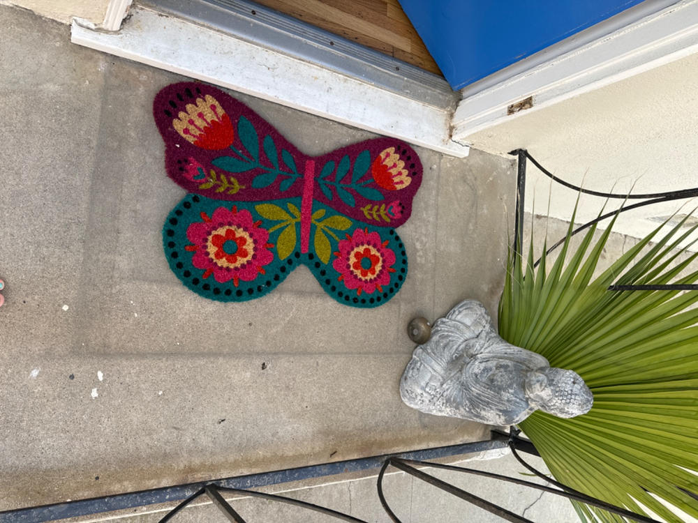 Bungalow Doormat - Butterfly - Customer Photo From rhonda vilott