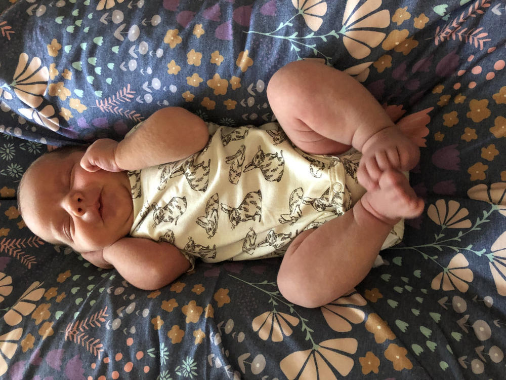 Knit Swaddle Blanket - COPP - Customer Photo From Danielle Geisweit
