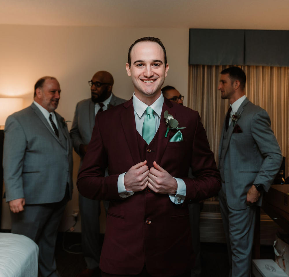 Astor Burgundy Twill Suit - Customer Photo From Alan Constantino