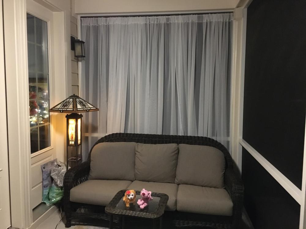 Sheer Voile Rod Pocket Curtains (All Colors Available) - White - Customer Photo From burnette, MaryMargaret 