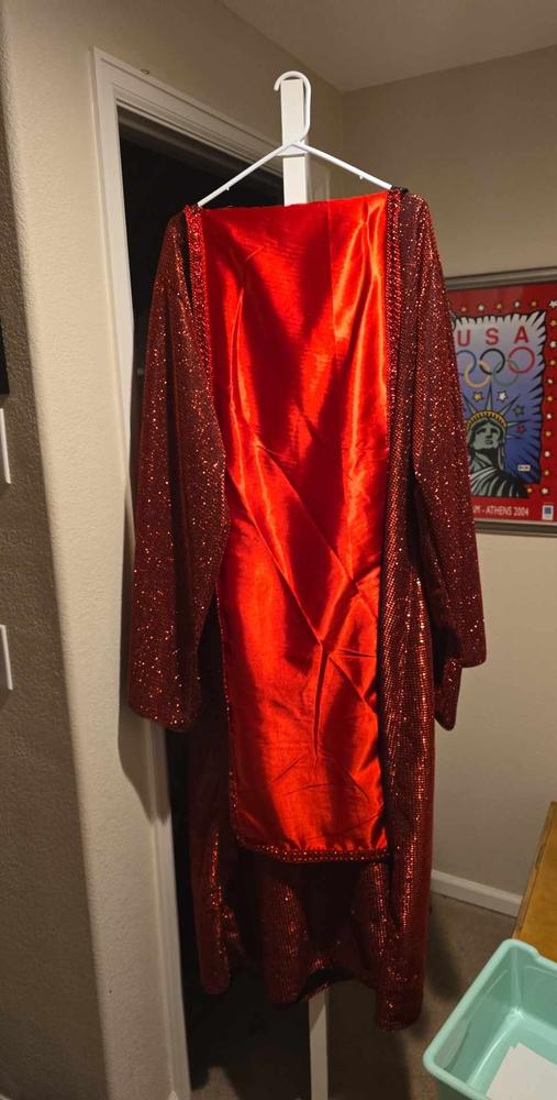 Metallic Brocade on Satin - Customer Photo From Sister CasKara