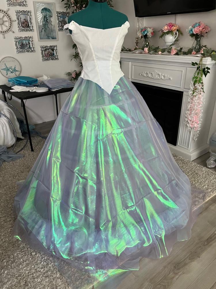 Iridescent Pearl Organza - Customer Photo From Chauntea Mason