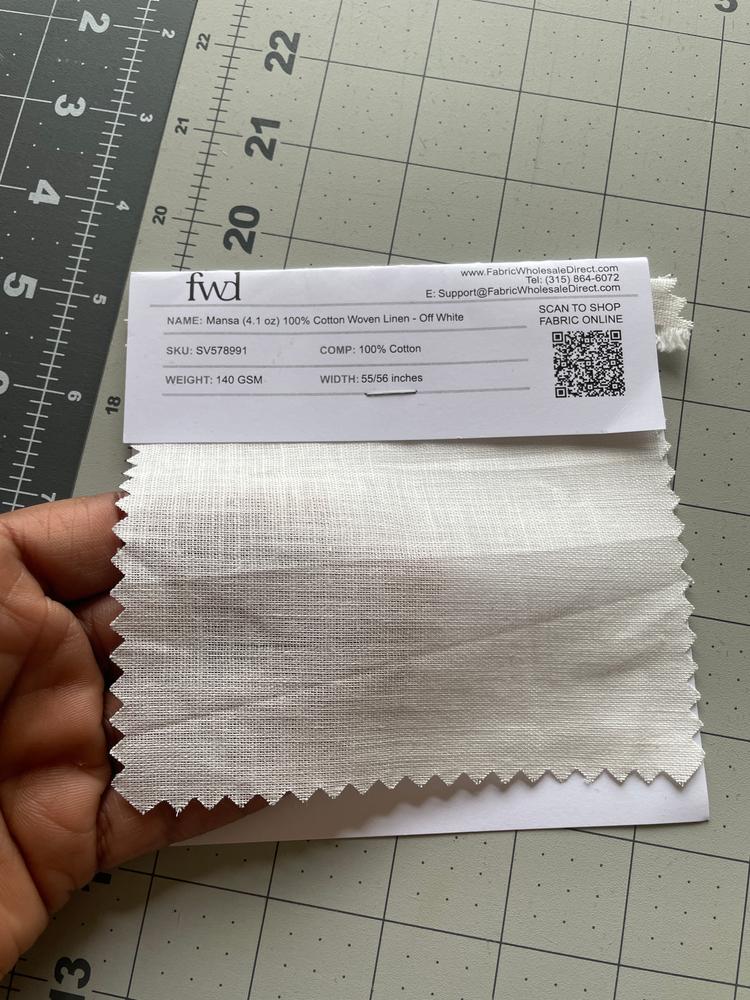 Mansa (4.1 oz) 100% Cotton Woven Linen - Customer Photo From Alicia M