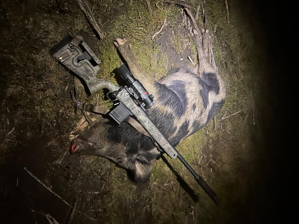 Phoenix 2 - Right Hand Short Action Savage 110, Factory Savage DBM w/ AICS Mags, Fits any barrel.  Painted Woodland Camo - Customer Photo From Richard Salmons