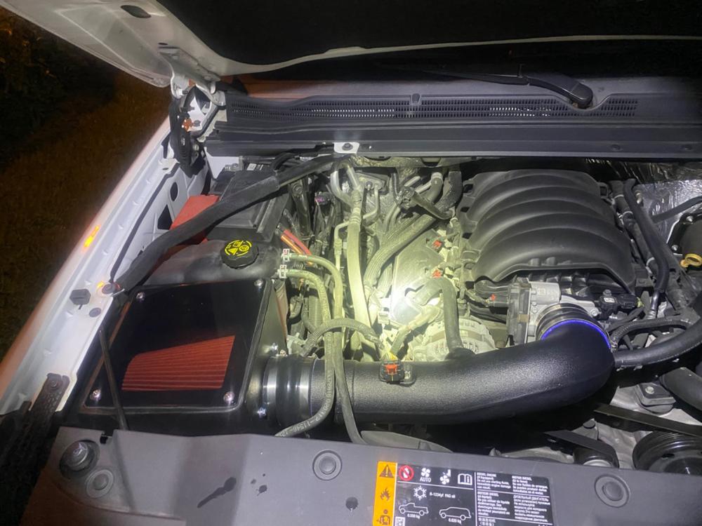 Closed Box Air Intake (15553) 2014-2019c Silverado/Sierra, 2015-20 GM SUV 5.3L V8 - Customer Photo From Garret Bood