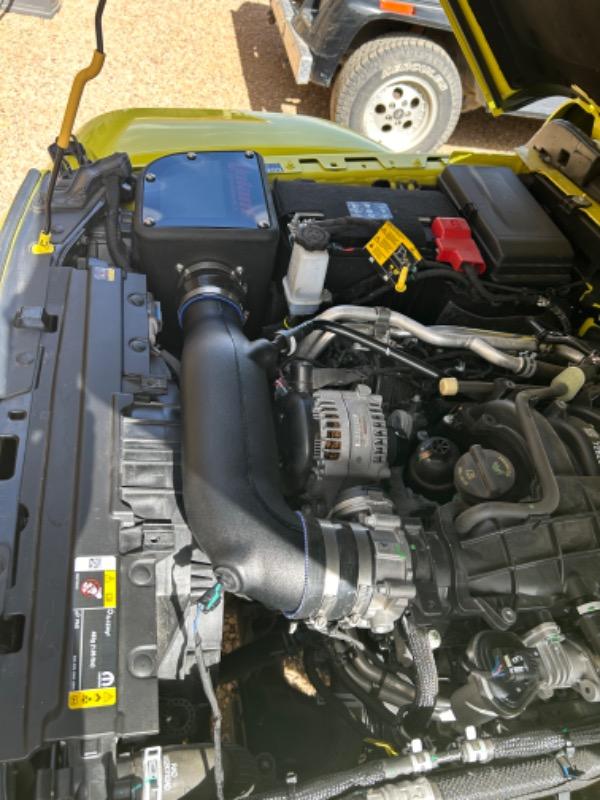 Closed Box Air Intake (17736) 2018-2024 Jeep Wrangler JL, 2020-2024 Gladiator JT 3.6L V6 - Customer Photo From coy ernst