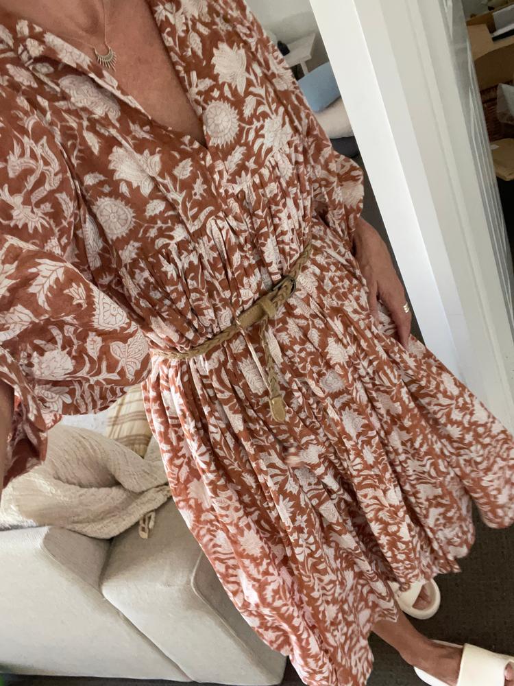 Kyra Midi Dress ~ Caramel - Customer Photo From emma 