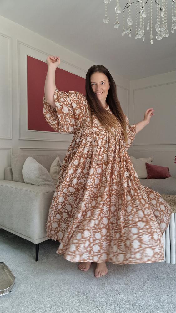 Kyra Midi Dress ~ Caramel - Customer Photo From Toni Rosser 