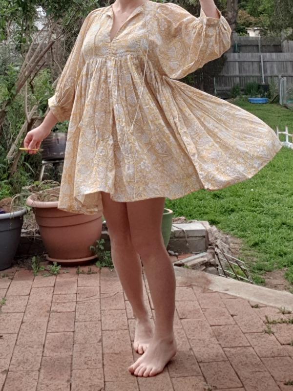 Kyra Mini Dress ~ Cumin - Customer Photo From Evelyn Hall