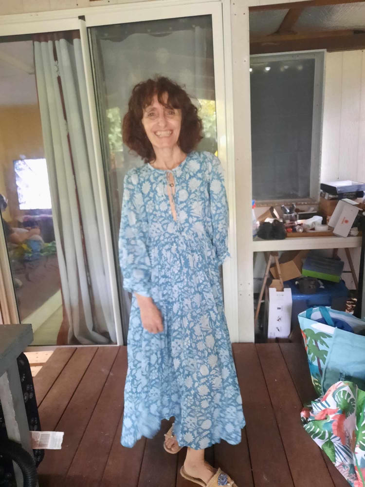 Kyra Midi Dress ~ Ocean Blue - Customer Photo From Sylvie Payet