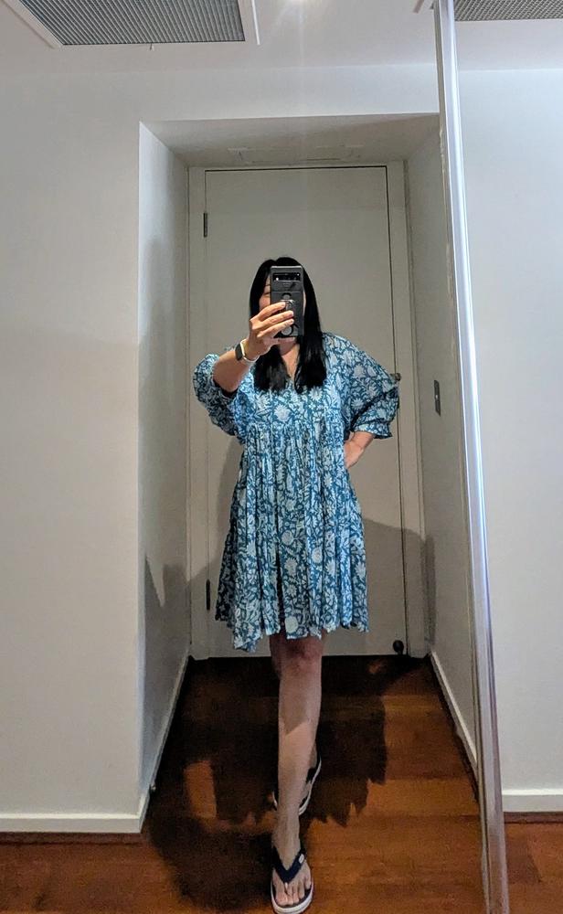 Kyra Mini Dress ~ Ocean Blue - Customer Photo From Anna