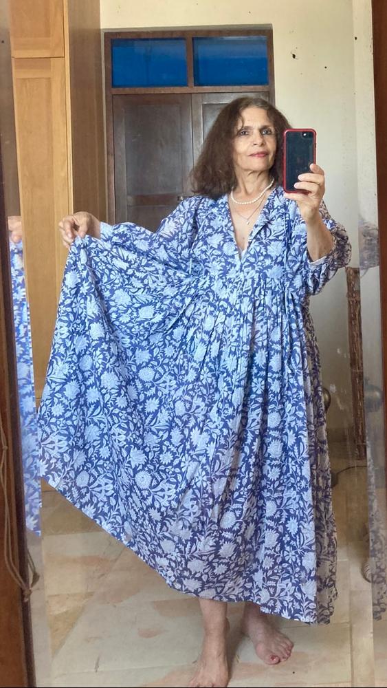 Kyra Midi Dress ~ Blue Iris - Customer Photo From Miriam Heffer