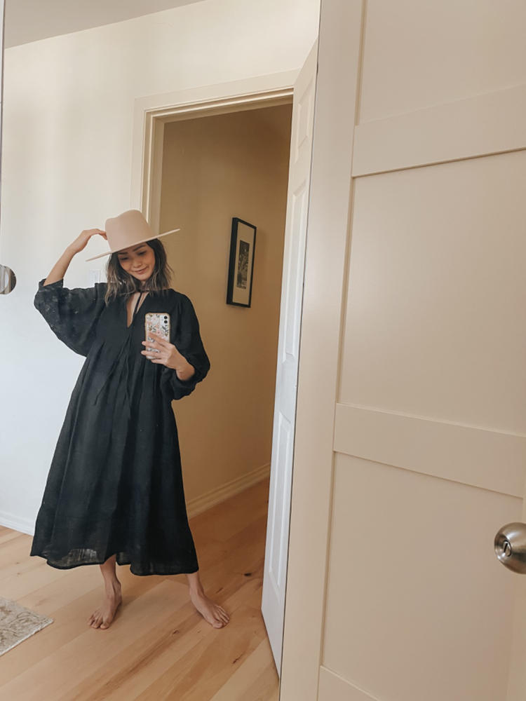 Kyra Midi Dress ~ Black Gauze - Customer Photo From Jessica Kirby