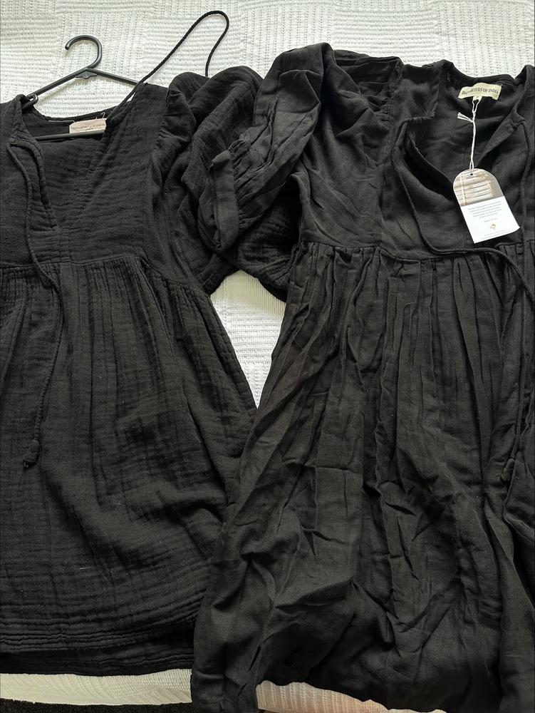 Kyra Mini Dress ~ Black Gauze - Customer Photo From Annie