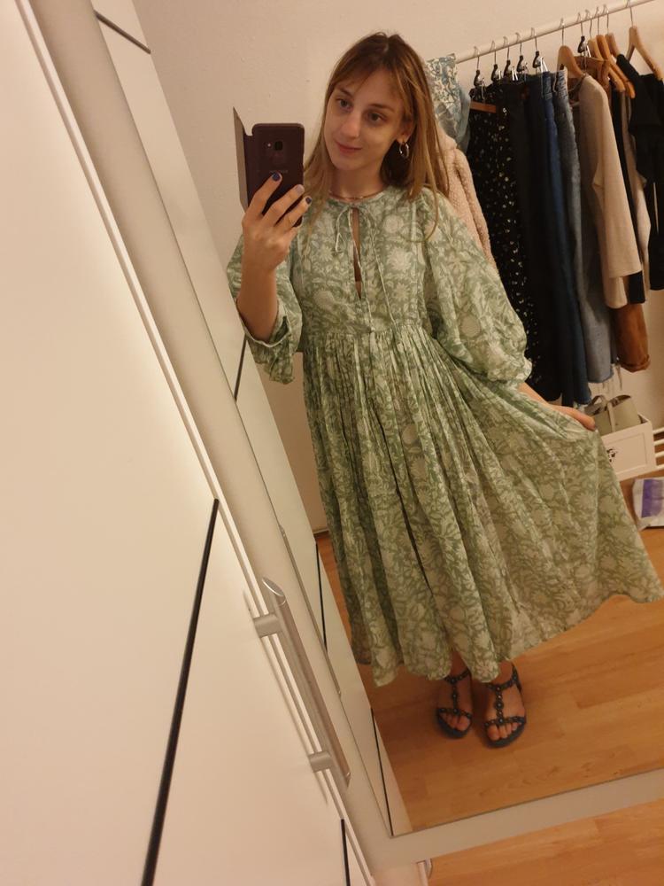 Kyra Midi Dress ~ Jade - Customer Photo From Keliger Bernadett