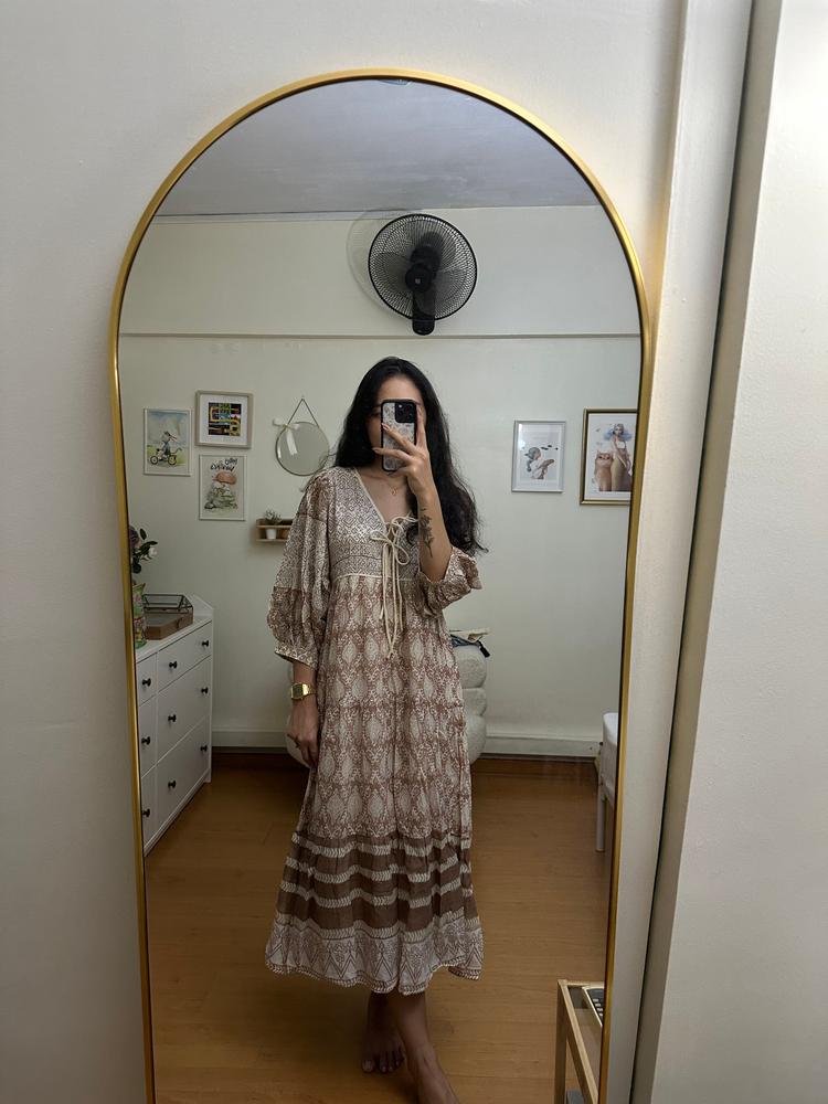 Jasmine Midi Dress - Shell - Customer Photo From fi