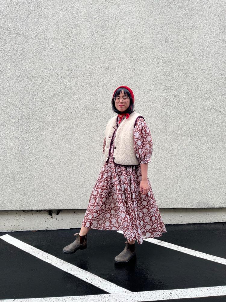 Kyra Midi Dress ~ Wine - Customer Photo From Sarah Tan