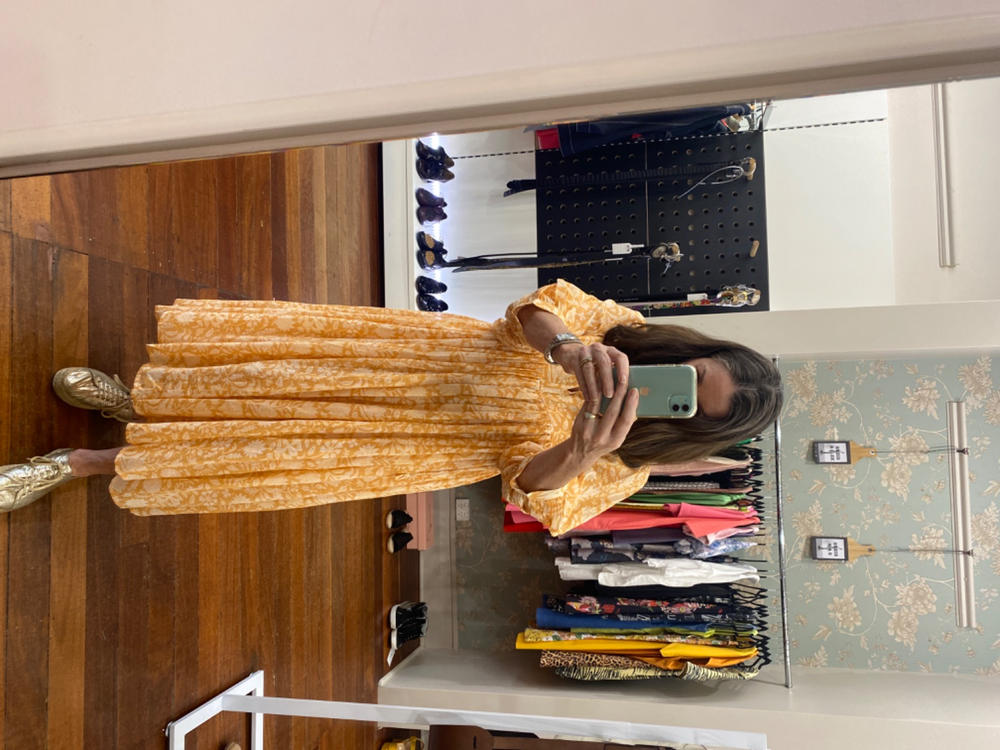 Kyra Midi Dress ~ Tangerine - Customer Photo From Janette Simpson