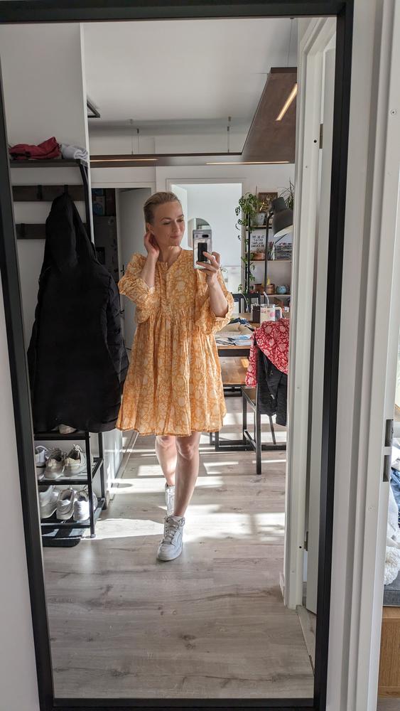 Kyra Mini Dress ~ Tangerine - Customer Photo From Elise Aabakken