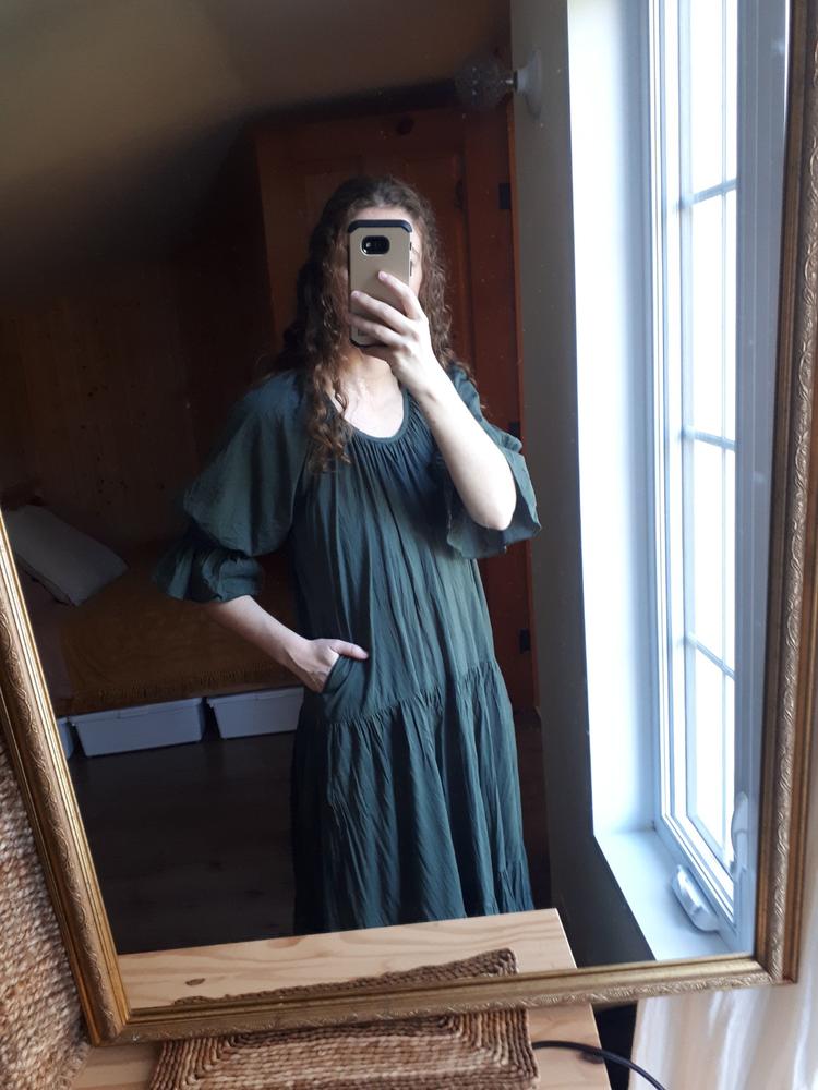 Sahana Gown ~ Emerald - Customer Photo From Kim Bourque