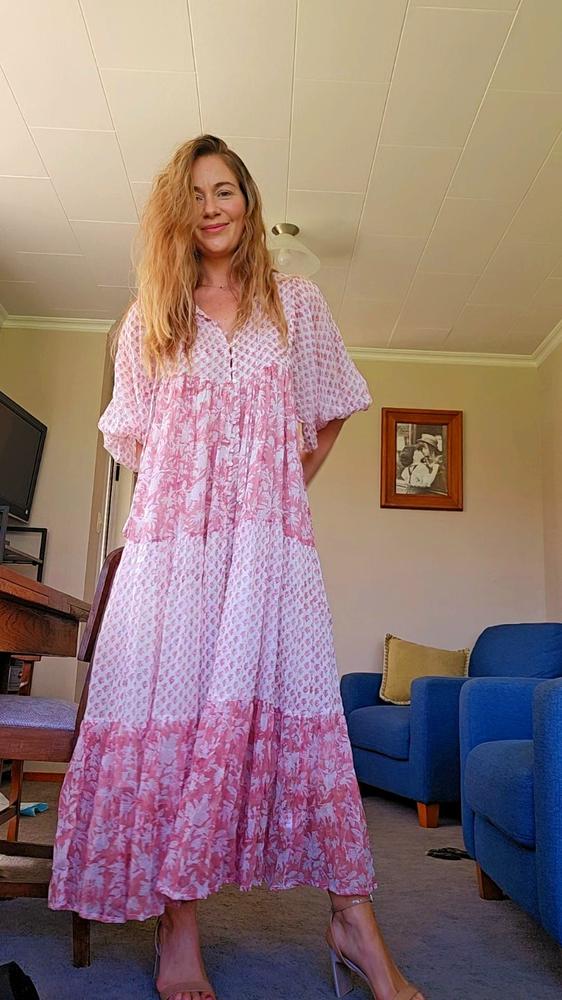 Nora Maxi Dress ~ Primrose - Customer Photo From Georgie Davidson